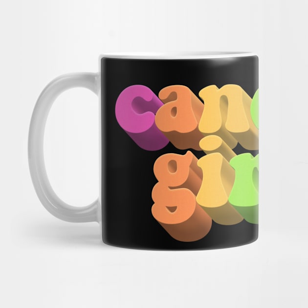 Candy Girl - Cute Rainbow Typographic Design by DankFutura